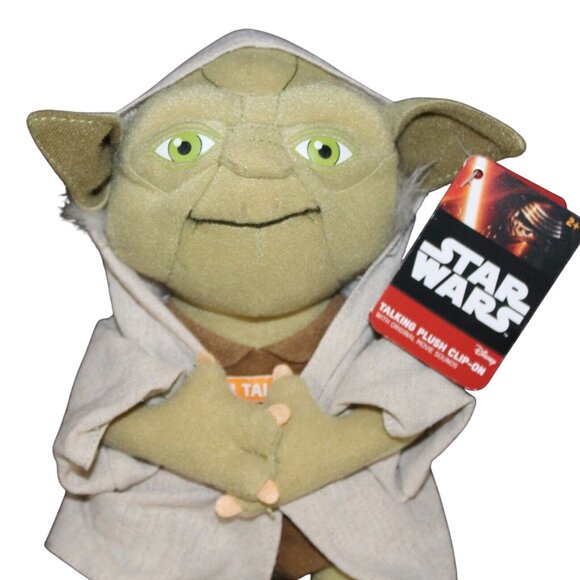 Disney Star Wars Yoda Talking Plush Soft Stuffed Clip On Doll Movie Sounds NEW - Picture 2 of 9